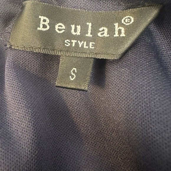 Beulah Womens S Navy‎ Blue Sleeveless Wide Leg Jumpsuit Cutout Cocktail Formal - Picture 9 of 10